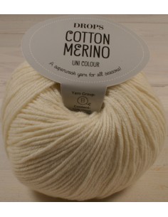 DROPS Cotton Merino 50g/110m kol biały