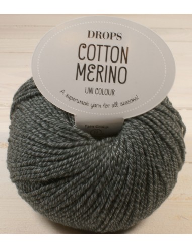 DROPS Cotton Merino 50g/110m kol szary