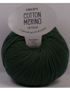 DROPS Cotton Merino 50g/110m kol ciemnozielony