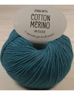 DROPS Cotton Merino 50g/110m kol zgaszony niebieski