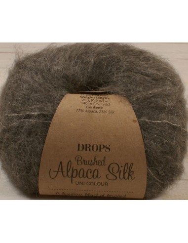 DROPS Brushed Alpaca Silk 25g/140m    kol szary