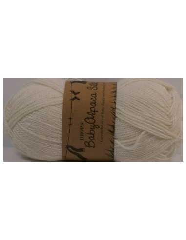 DROPS Baby Alpaca Silk 50g/167m  kol biały